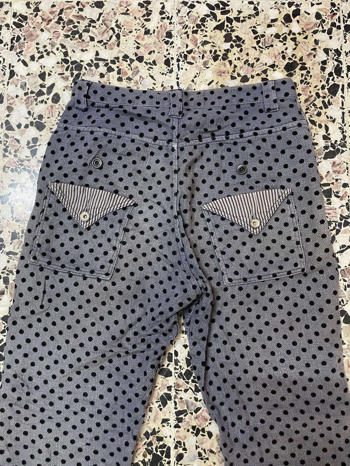 Frapbois Frapbois Japan Half Double Knee Polkadot Distressed Pants Size US 32 / EU 48 - 12 Thumbnail