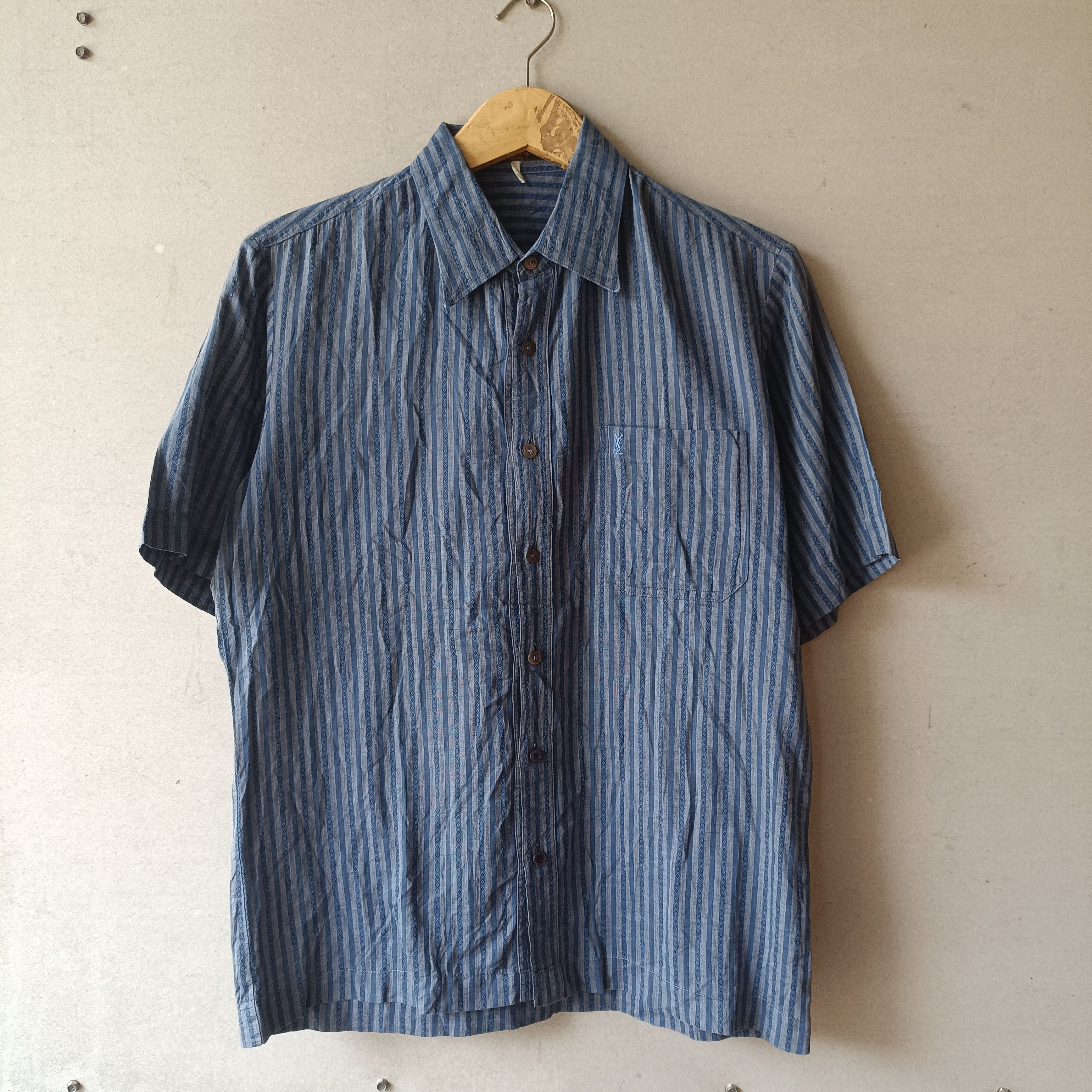Yves Saint Laurent Vintage Yves Saint Laurent Stripe Shirt Size US M / EU 48-50 / 2 - 1 Thumbnail