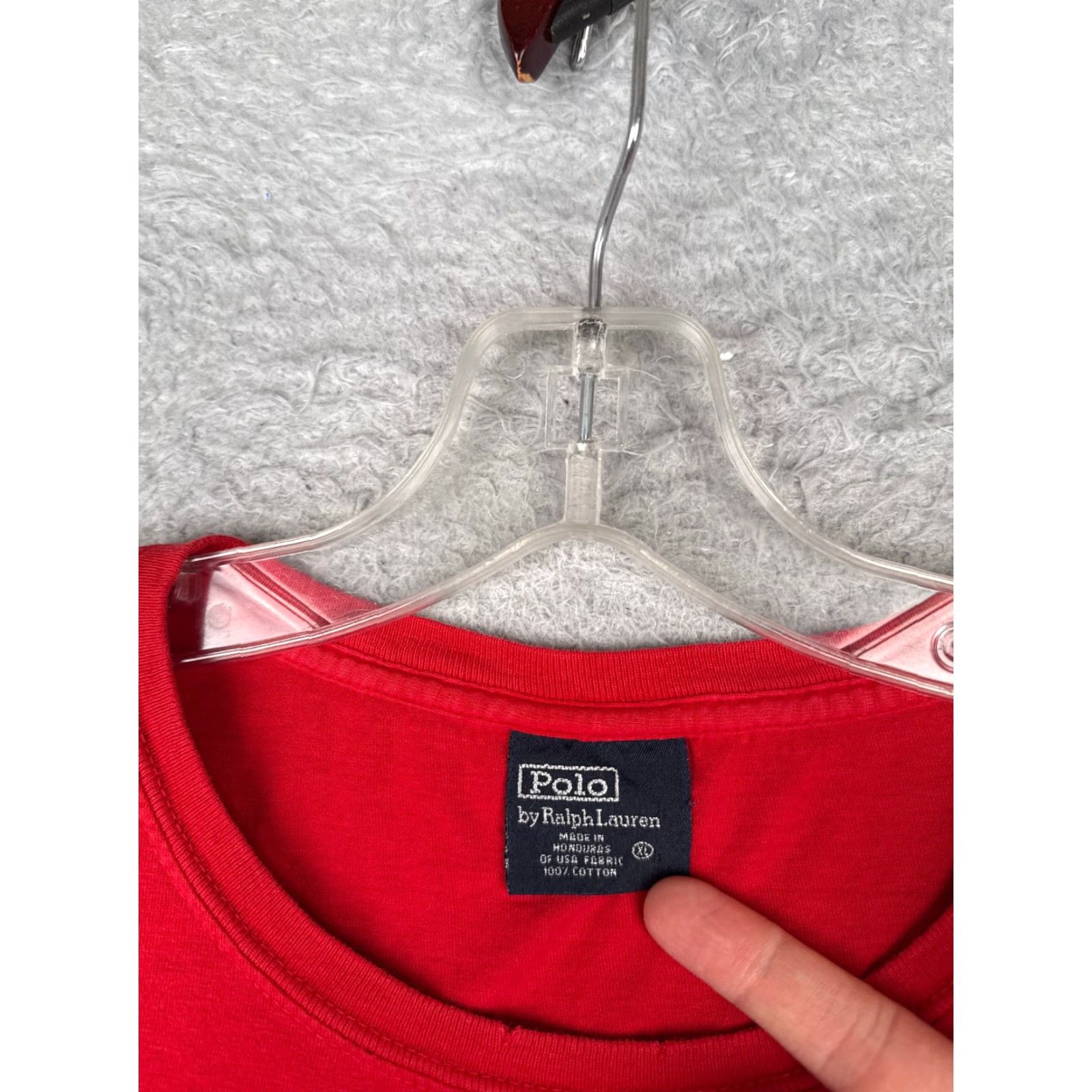Ralph Lauren VINTAGE Polo Ralph Lauren Shirt Men Extra Large Red Crew Neck Short Sleeve 100% Cotton Size US XL / EU 56 / 4 - 7 Thumbnail