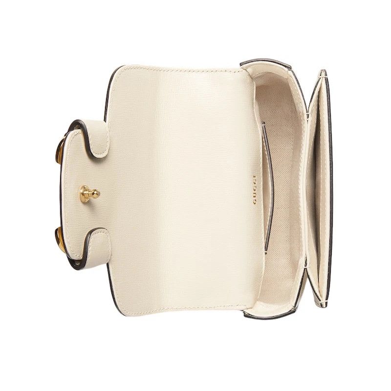 Gucci GUCCI HB 1955 Mini White Leather Top Handle New/Auth Size ONE SIZE - 5 Thumbnail