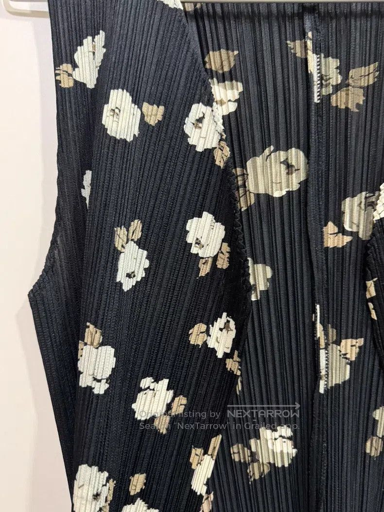 Issey Miyake Issey Miyake Black Floral Vest Size L / US 10 / IT 46 - 4 Thumbnail