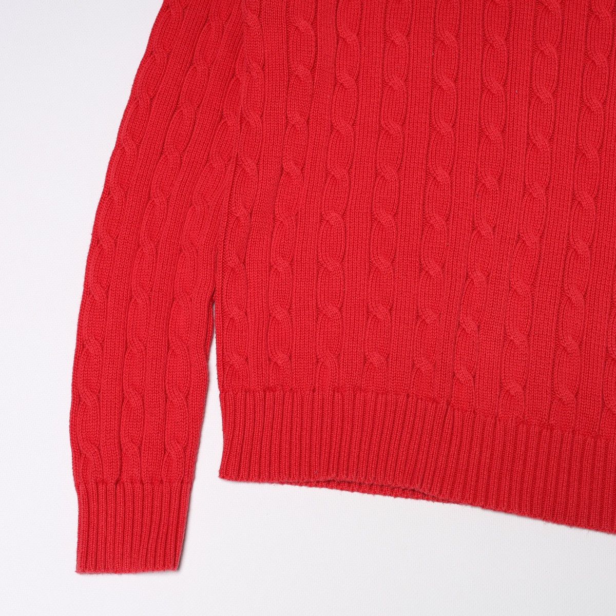 Polo Ralph Lauren Polo Ralph Lauren Red Cable Knit Sweater Size XL / US 12-14 / IT 48-50 - 4 Thumbnail