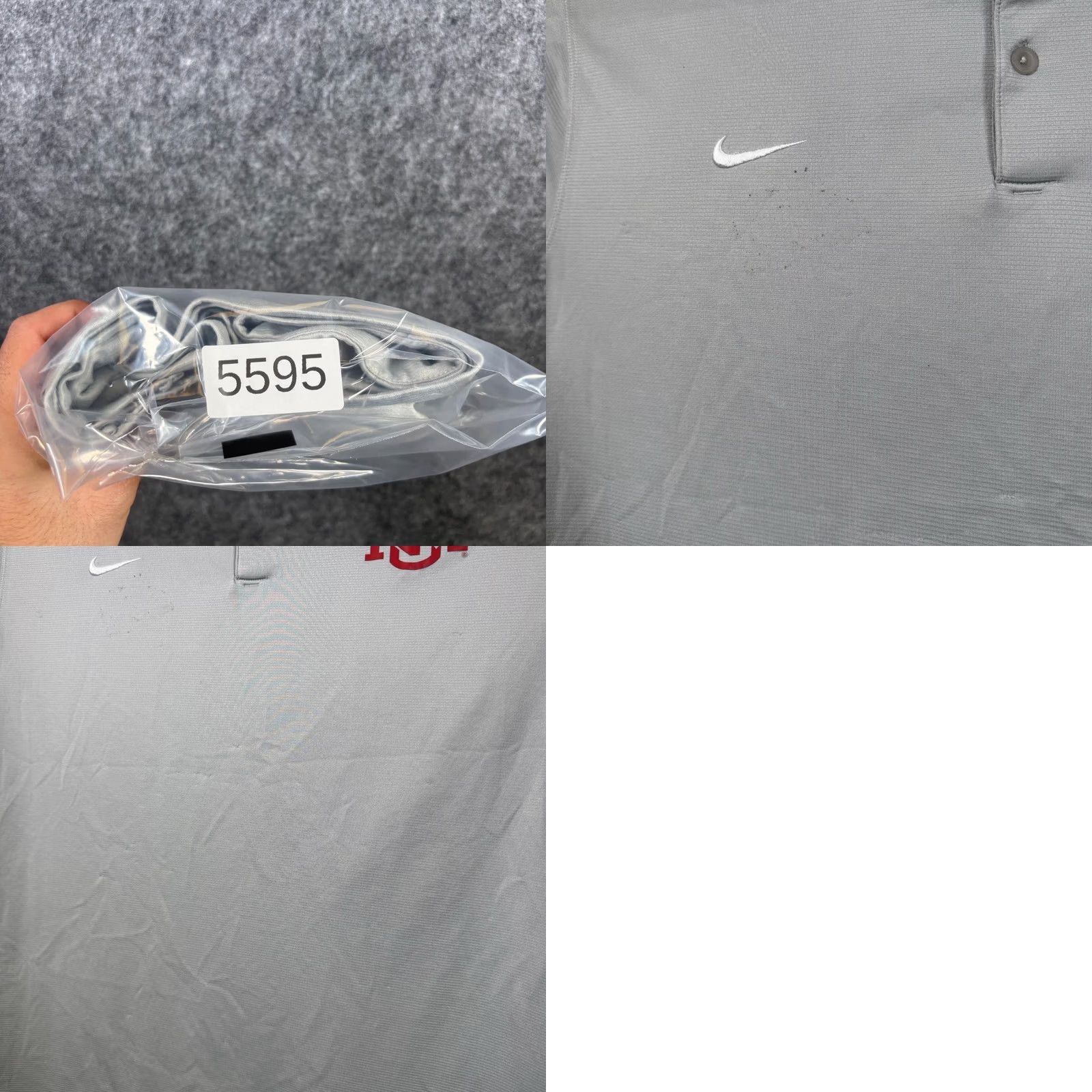 Nike Nike Dri-Fit Polo Shirt Men's XL Gray Polyester University of New Mexico Graphic Size US XL / EU 56 / 4 - 8 Thumbnail