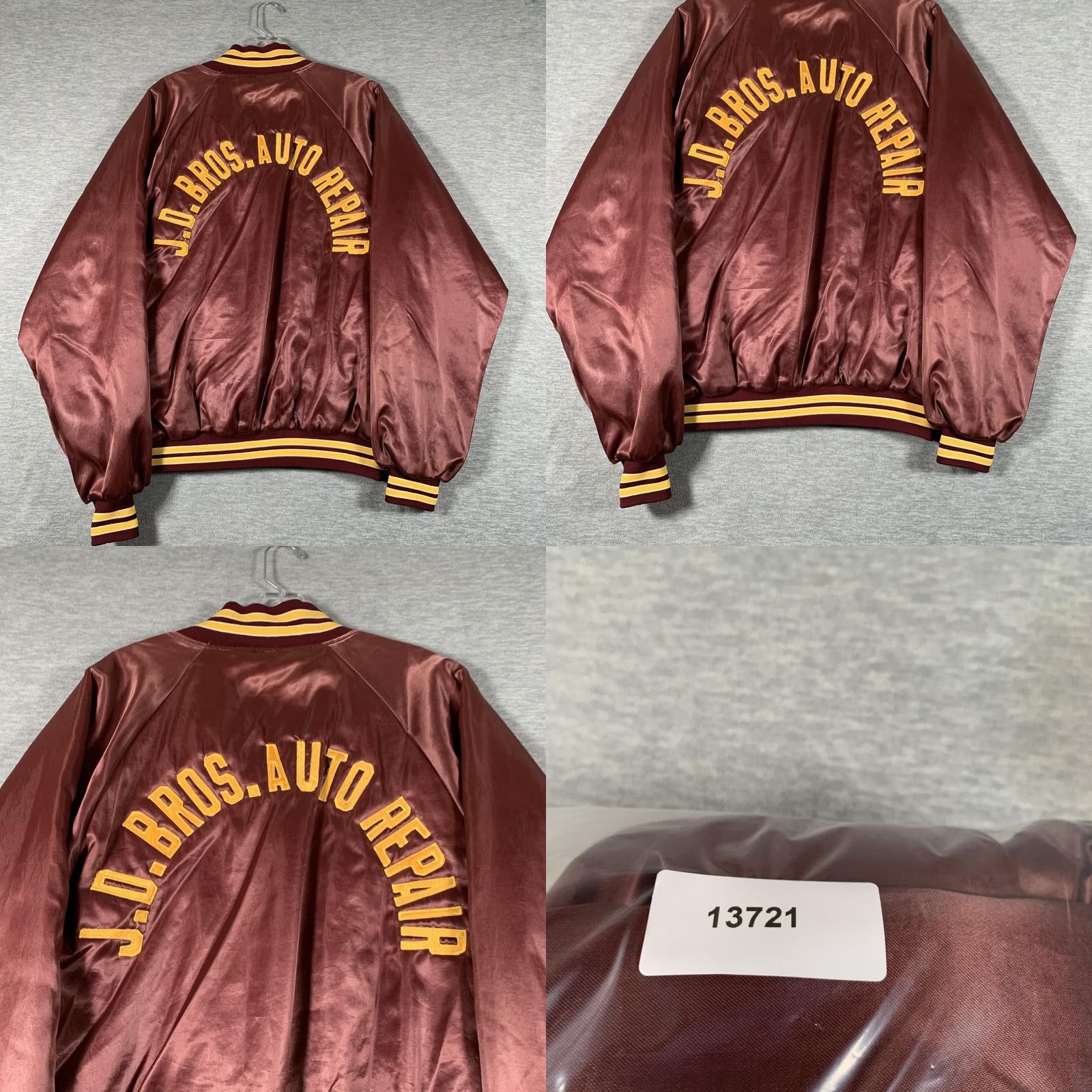 Vintage VINTAGE Hartwell Jacket Mens L Red Satin Varsity Auto Repair USA Embroidered Size US L / EU 52-54 / 3 - 9 Thumbnail