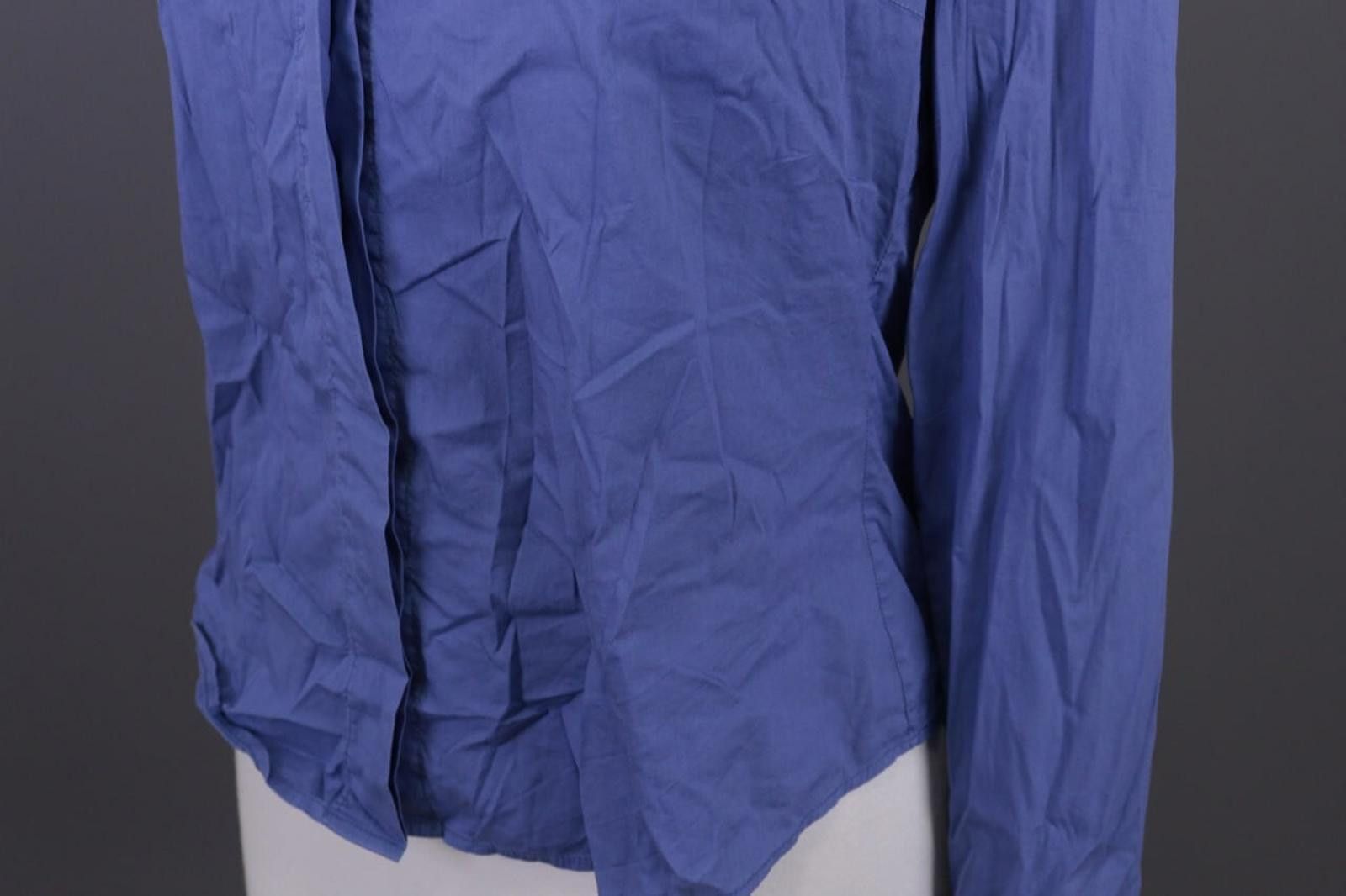 Designer Max Mara Blue Button Down Shirt Size US 8 / I 42 / GB 10 Size M / US 6-8 / IT 42-44 - 10 Thumbnail