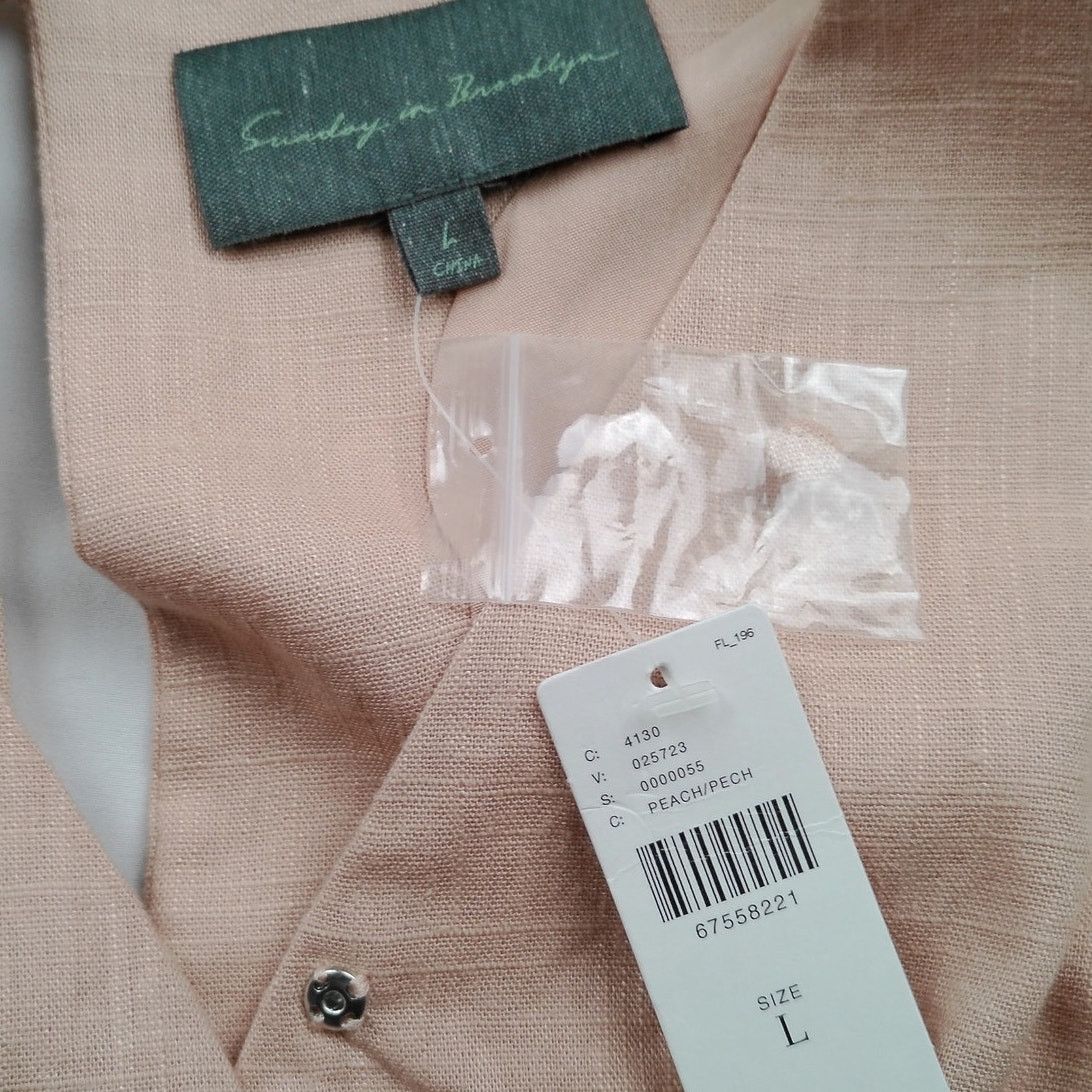 Anthropologie Sunday in Brooklyn Anthropologie Linen Wrap Mini Dress Size L / US 10 / IT 46 - 6 Thumbnail