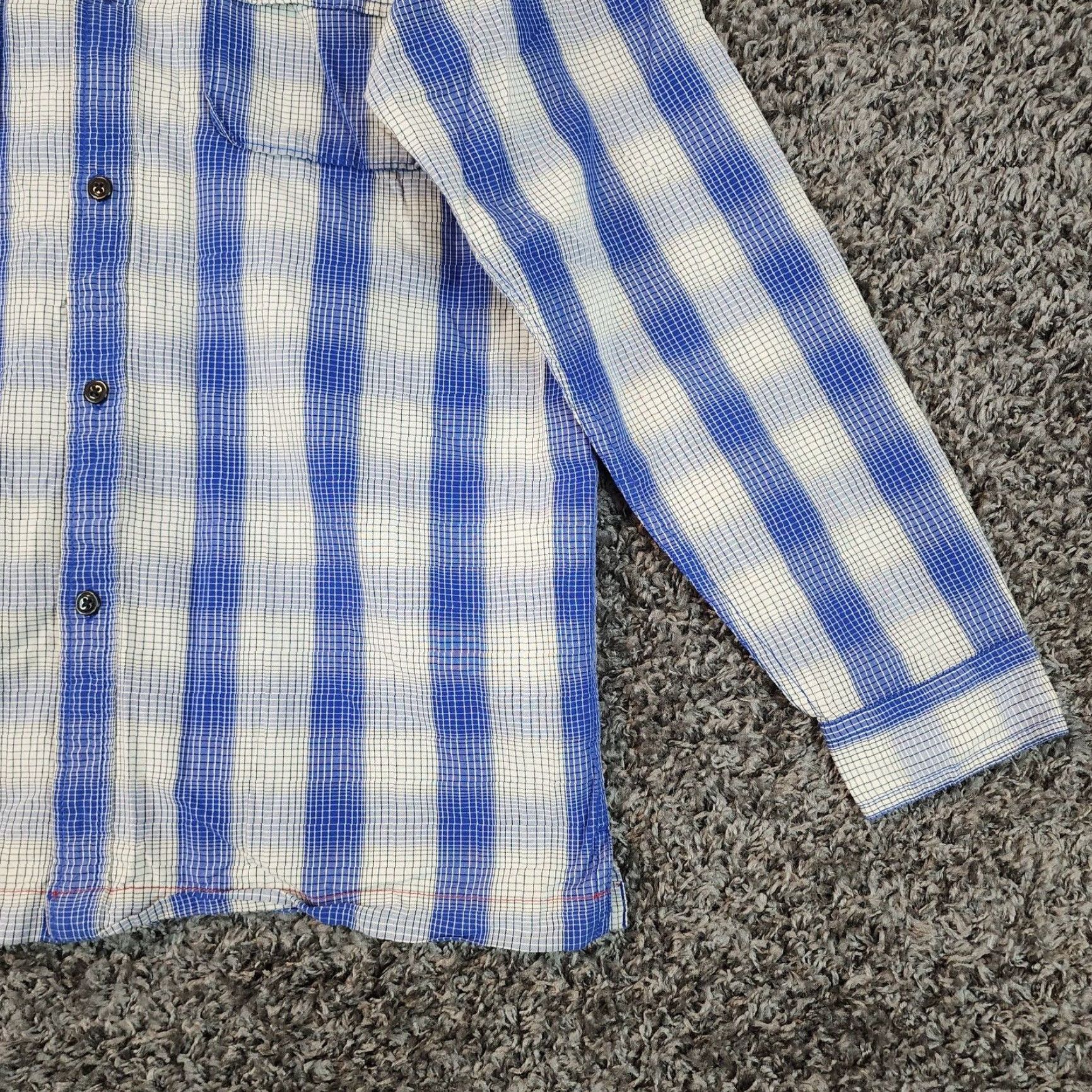 Tommy Hilfiger VINTAGE Tommy Hilfiger Men’s Long Sleeve Button-Up Shirt XL Blue White Striped Casual Size US XL / EU 56 / 4 - 2 Thumbnail