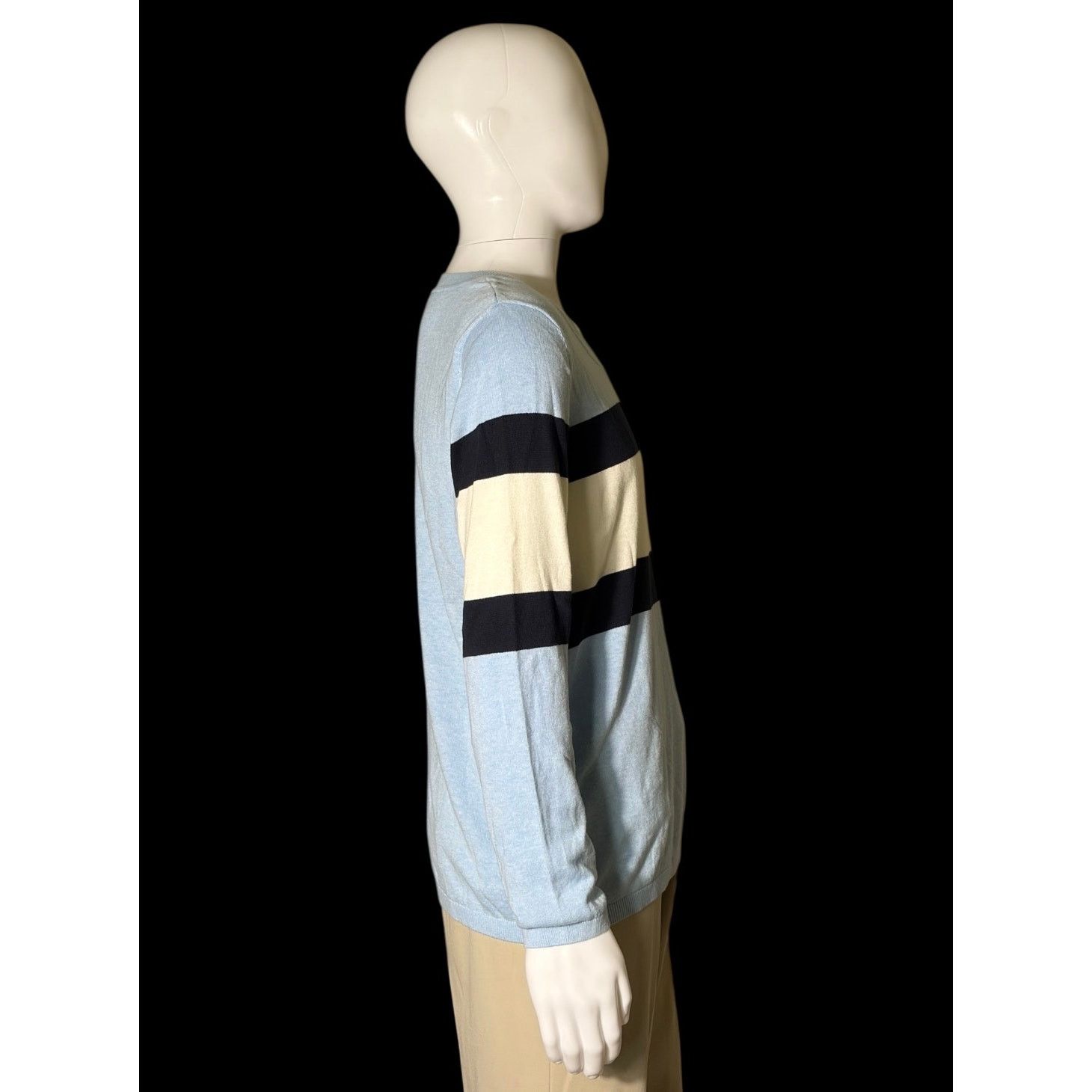 Tommy Hilfiger Tommy Hilfiger Flag Logo Light Blue Scoop Neck Sweater Size US L / EU 52-54 / 3 - 4 Thumbnail
