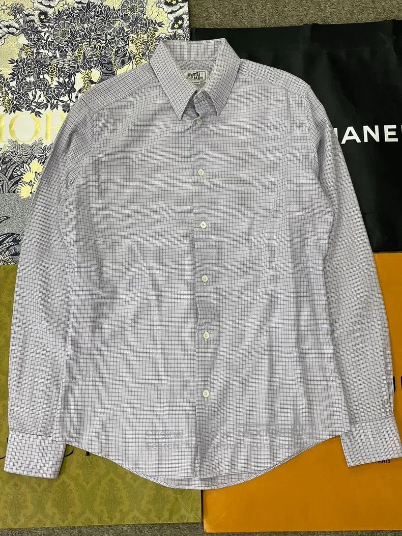 Hermes Hermes size 38 Plaid Shirt Top Size US M / EU 48-50 / 2 - 1 Thumbnail
