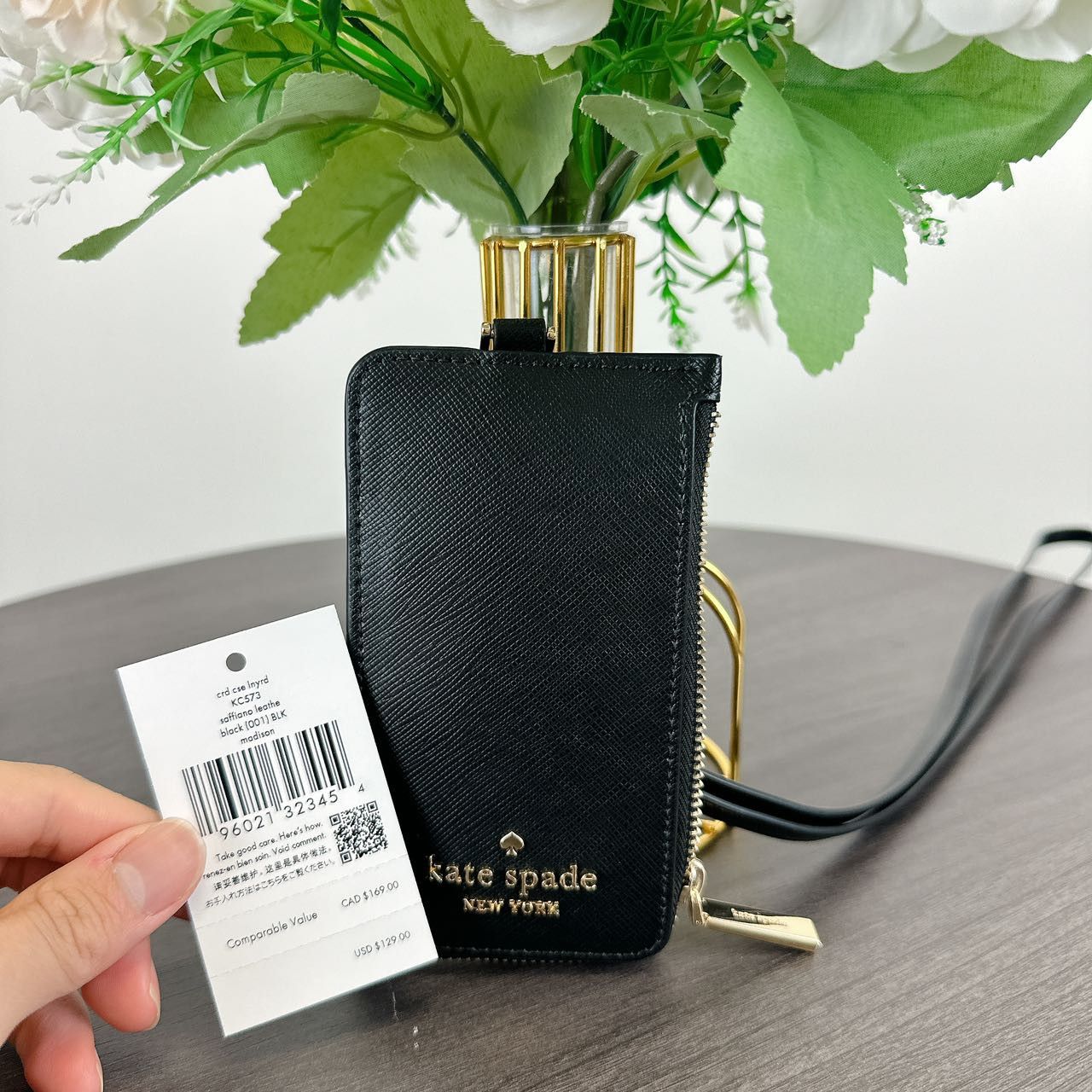 Kate Spade Kate Spade KC573 Madison Card Case Lanyard IN Black Size ONE SIZE - 6 Thumbnail