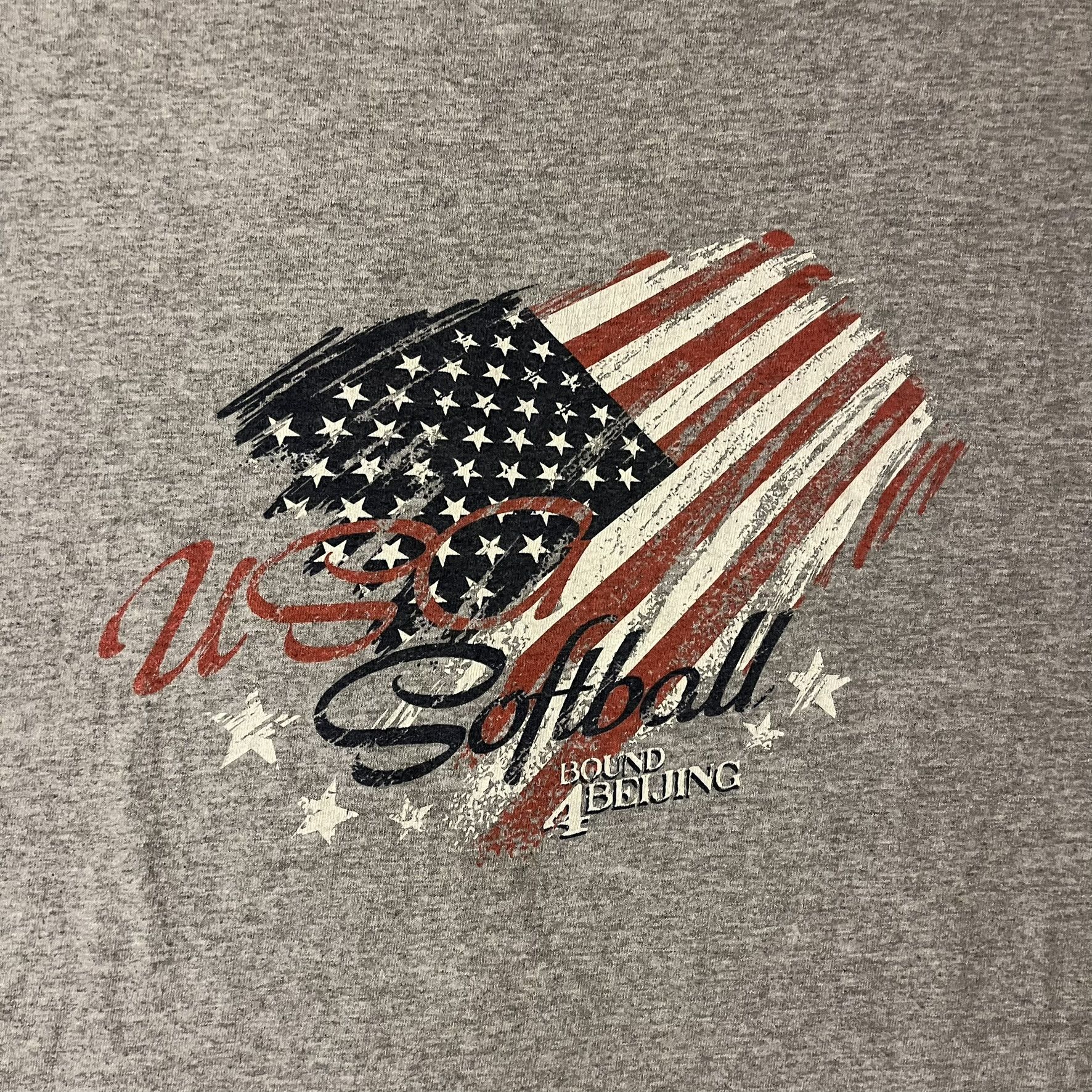 Hanes Year 00s 2000s USA Softball Bound 4 Beijing Tour Tee Size US XL / EU 56 / 4 - 3 Thumbnail