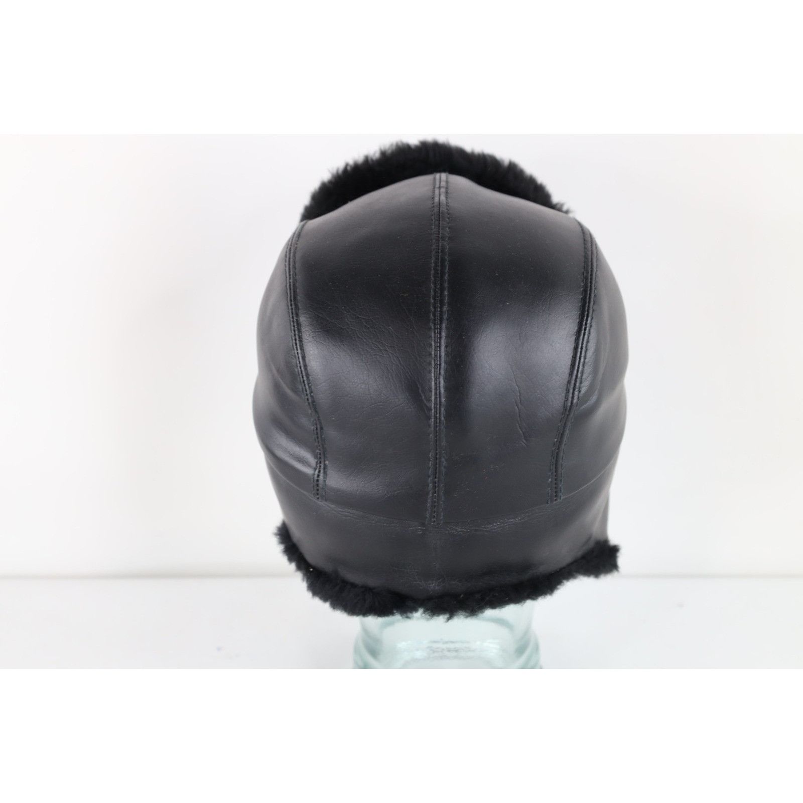 Vintage Vintage 70s Streetwear Quilted Faux Leather Trapper Hat Size ONE SIZE - 4 Thumbnail