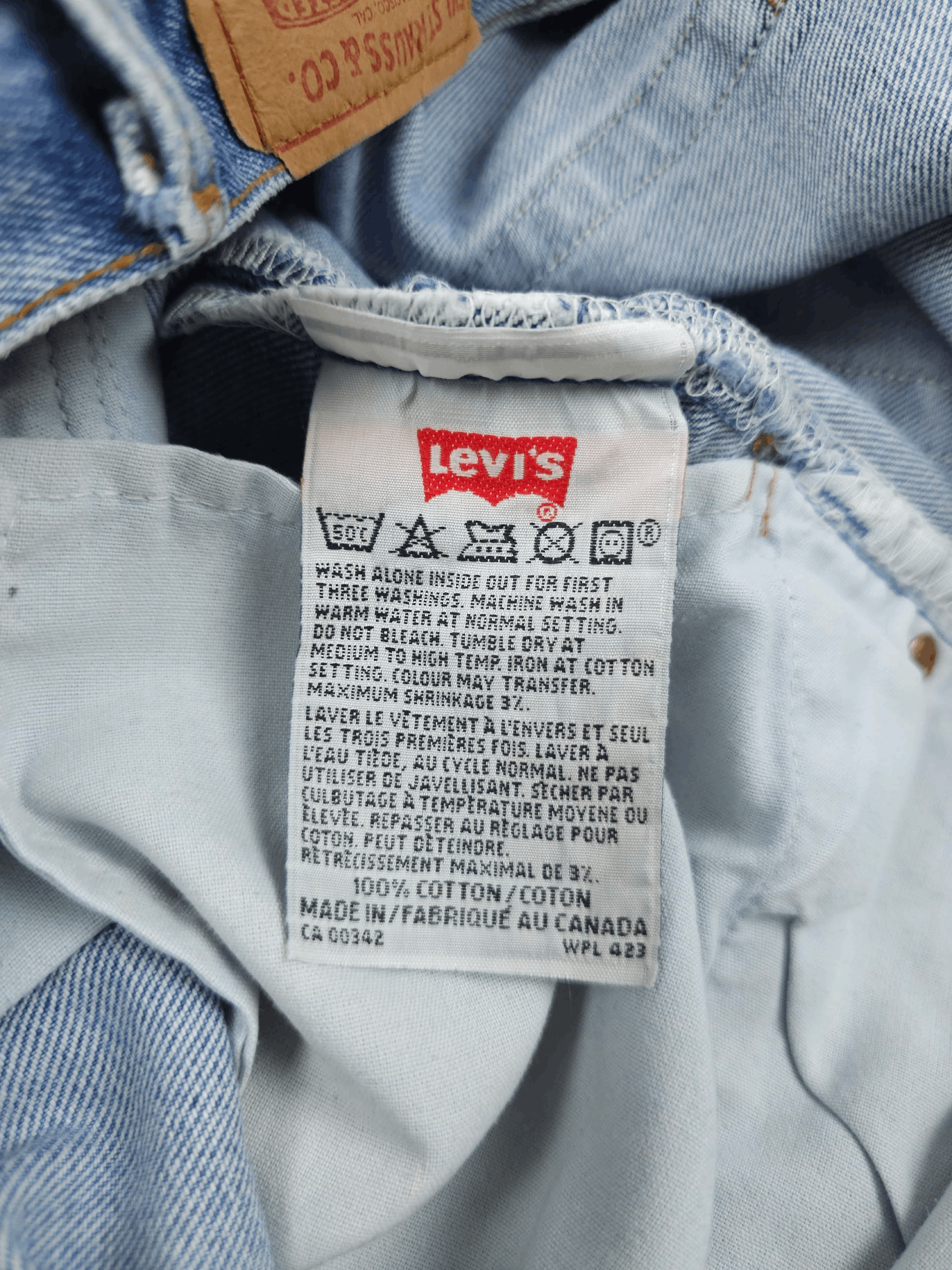 Levi's 💎 34/32 90's Levi's 501 Straight Regular Washed Jeans Y2K Size US 34 / EU 50 - 7 Thumbnail