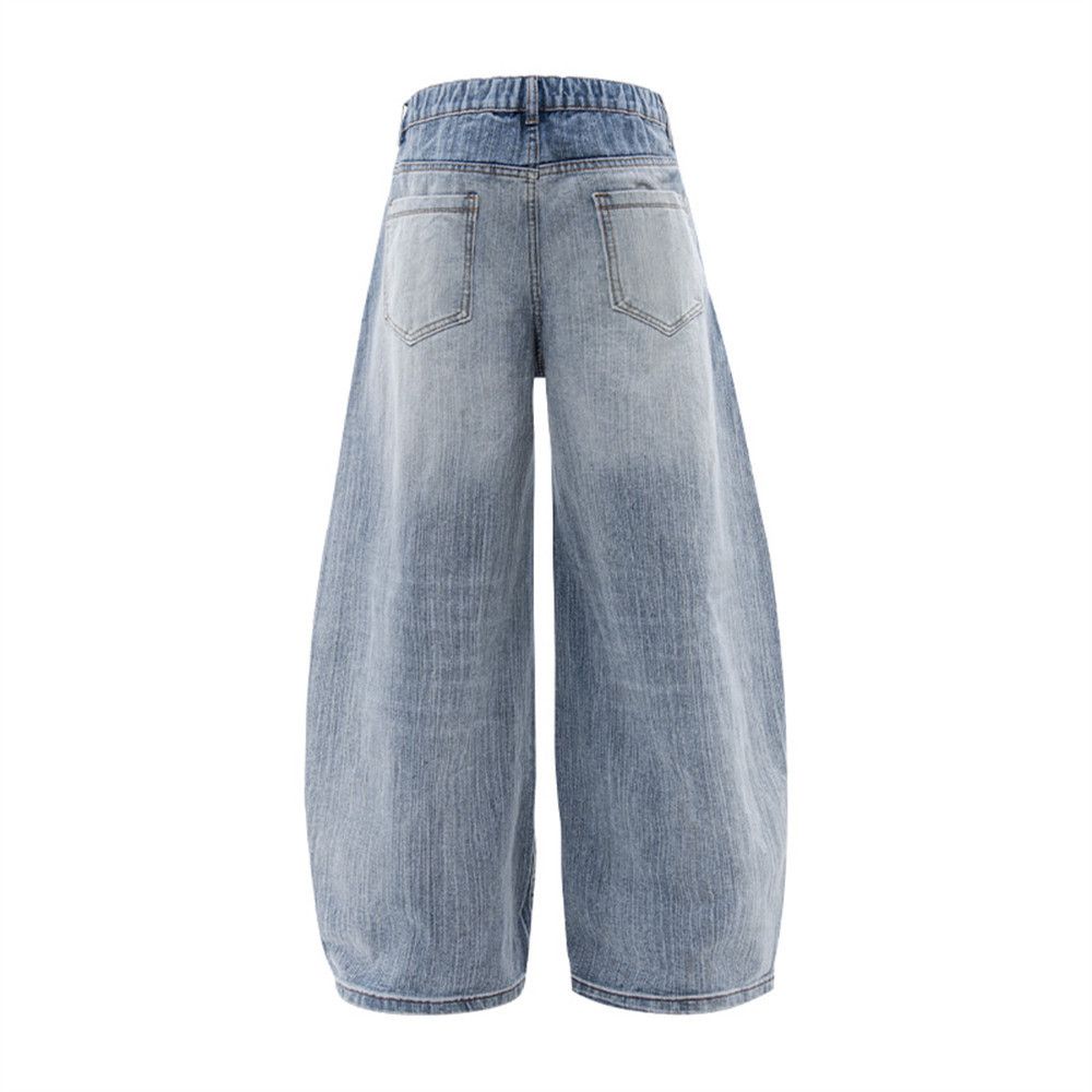 Jean Men's punk vintage distressed washed loose scimitar jeans Size US 34 / EU 50 - 2 Thumbnail