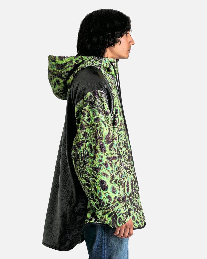 Acne Studios o1s1v1r1oon0925 Coated Teddy Hooded Jacket in Green/Black Size US M / EU 48-50 / 2 - 2 Thumbnail