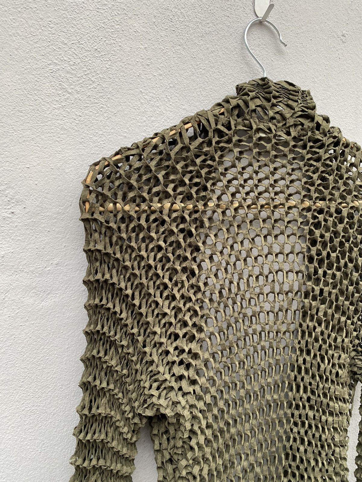 Hiroko Koshino Homme 💥Archived💥 HIROKO KOSHINO Pleated 3D Mesh Knit Spider Web Size S / US 4 / IT 40 - 20 Thumbnail