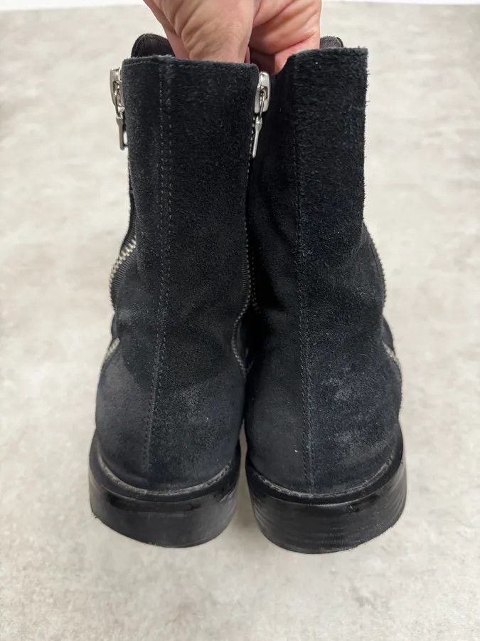 Vintage Amiri Black Eroded Suede Leather Zipper Boots Size US 8 / EU 41 - 5 Thumbnail