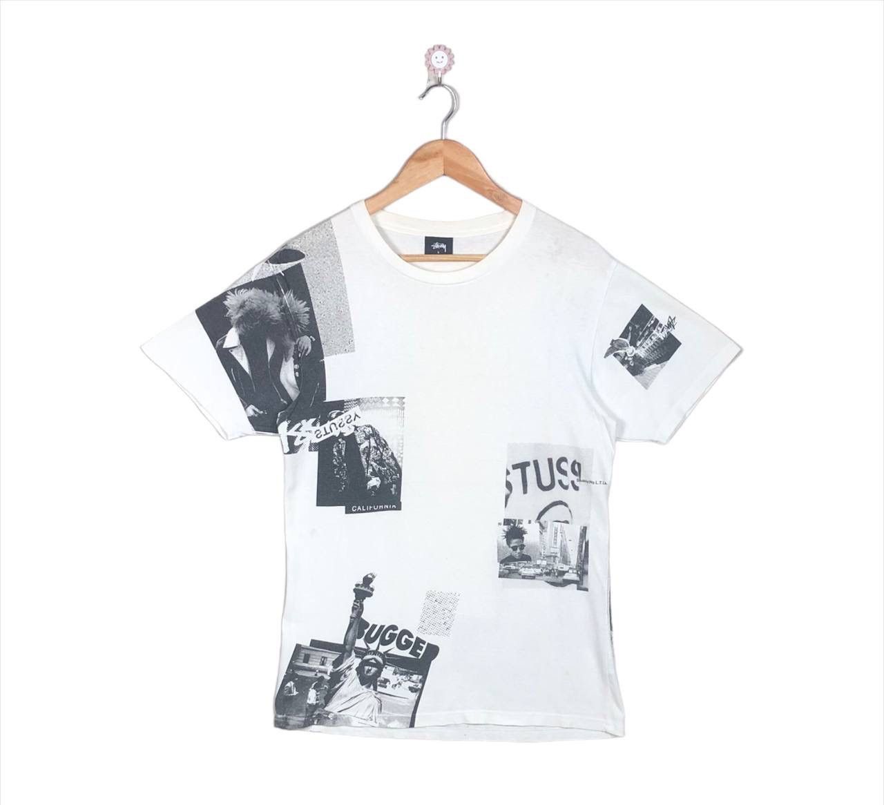 Stussy Vintage 90s Old Stussy Statue of Liberty Printed Tshirt Size US S / EU 44-46 / 1 - 1 Thumbnail