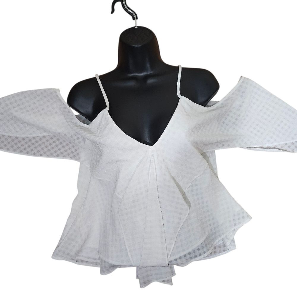 REVOLVE The Fifth Label White Open Shoulder Spaghetti Strap Blouse Size S / US 4 / IT 40 - 1 Thumbnail