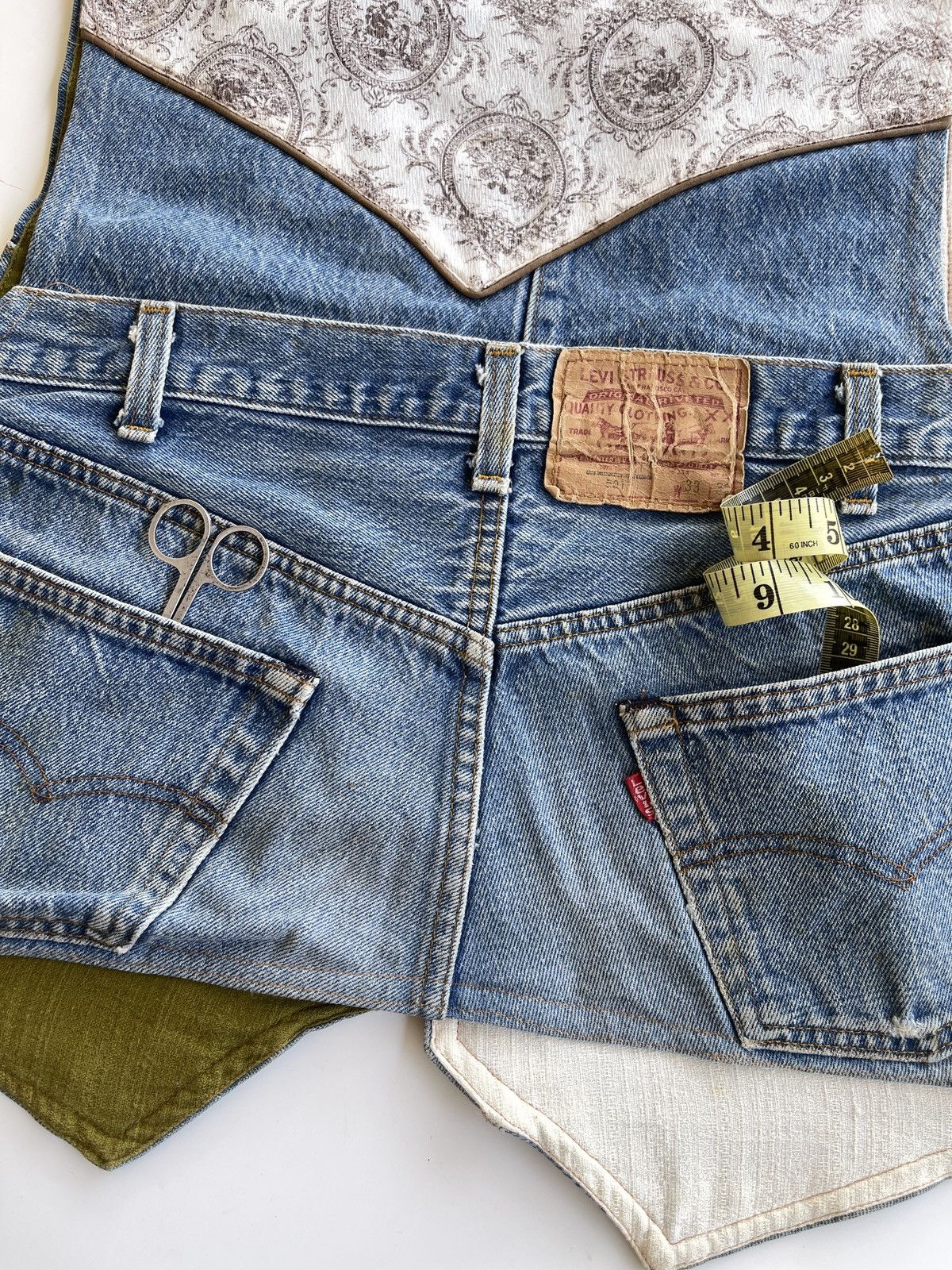 Levi's Vintage Clothing Levis X Louis Papa Reconstruct Custom Denim Vest Size M / US 6-8 / IT 42-44 - 13 Thumbnail