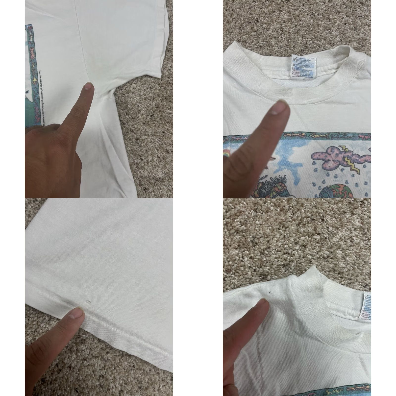 Hanes Vintage Hanes T Shirt XL Mens White Graphic USA Made 90s Children's? Team not applicable Size US XL / EU 56 / 4 - 8 Thumbnail