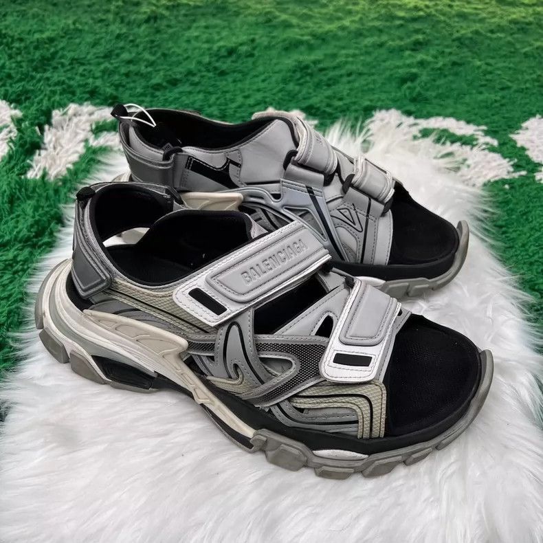 Balenciaga Balenciaga Black Gray Track Sandals Size 42-2505 Size US 9 / EU 42 - 4 Thumbnail