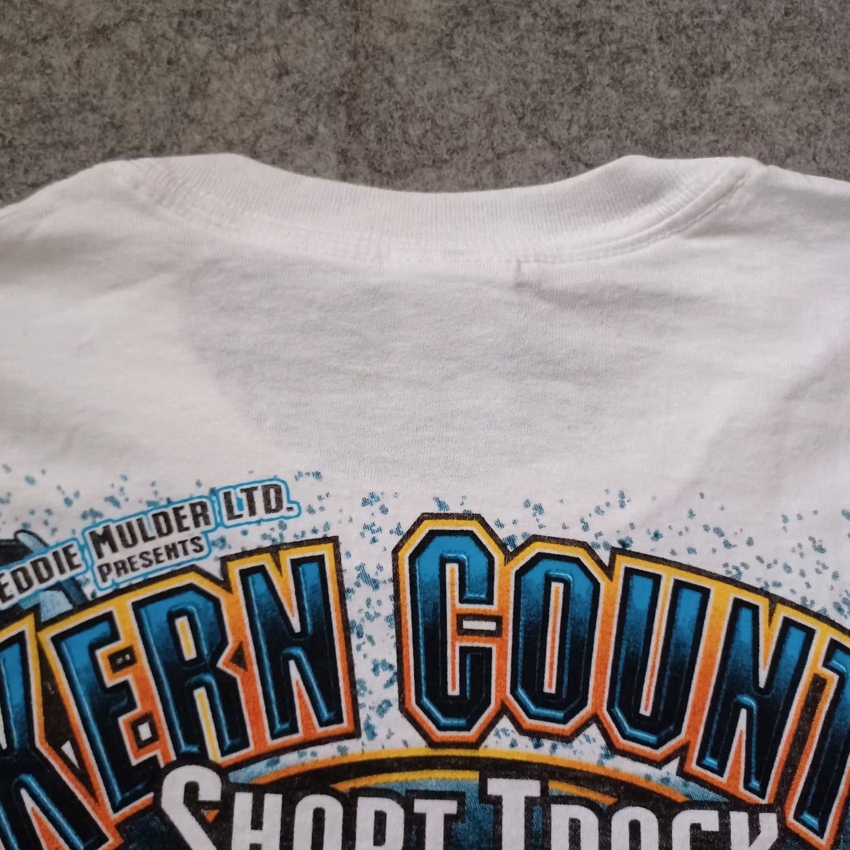 Gildan Kern County Bakersfield Short Track Mens T Shirt L White Biker Eddie Mulder 2011 Gildan Ultra Cotton Size US L / EU 52-54 / 3 - 3 Thumbnail