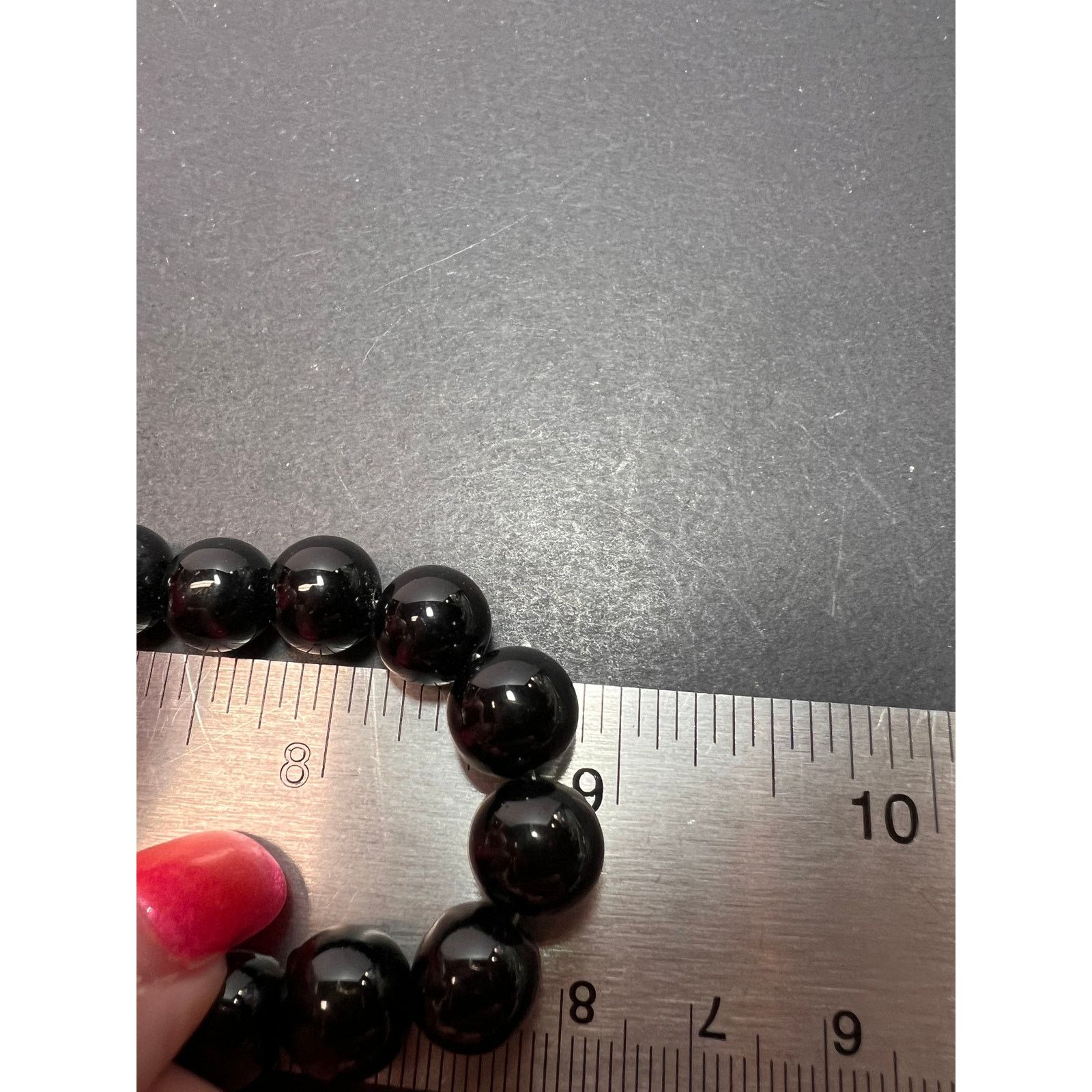 Other 10mm Black Onyx necklace with sterling silver clasp *NEW* Size ONE SIZE - 11 Thumbnail