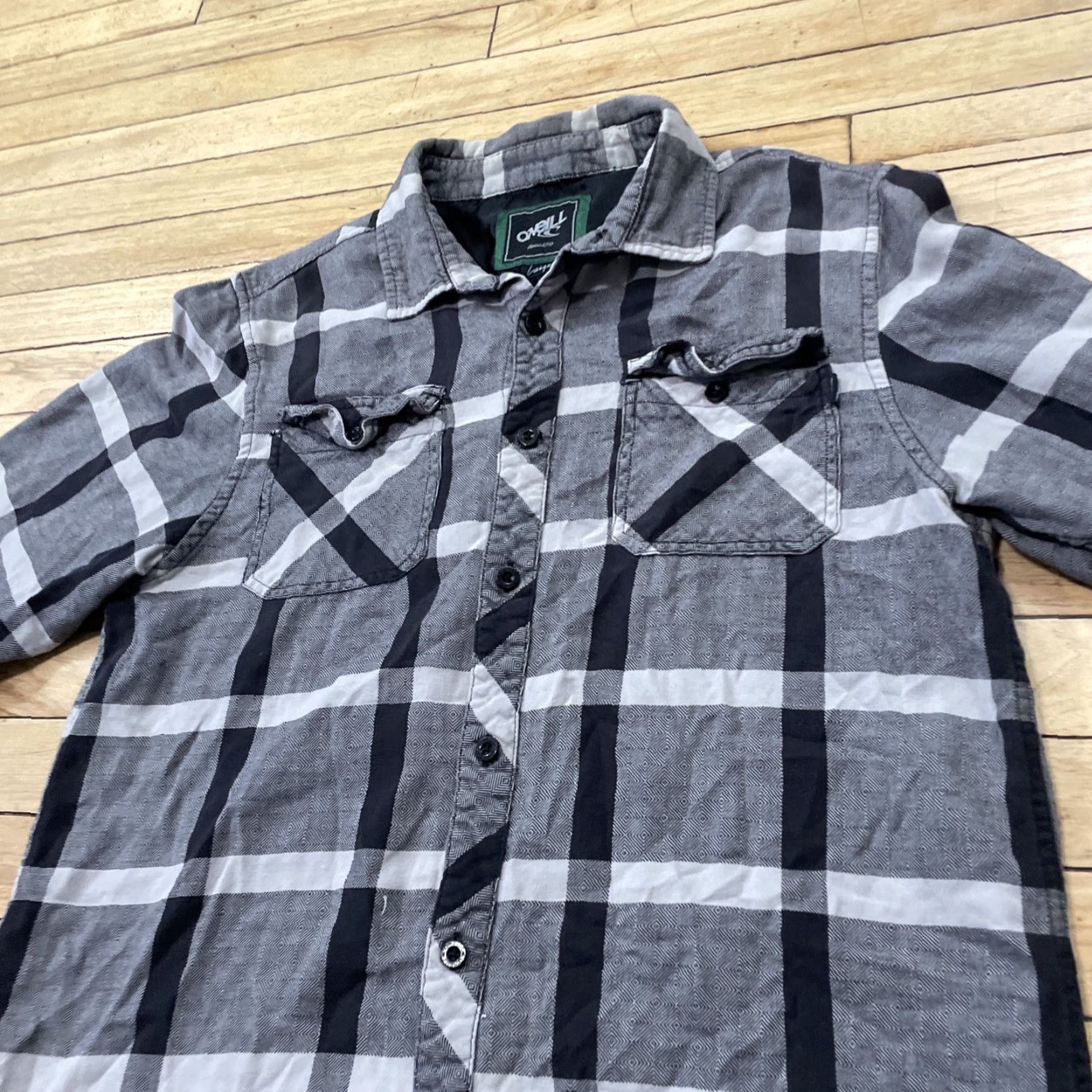 O'Neill VINTAGE O'Neill Flannel Button Shirt Men L Y2k Streetwear Skate Surf Grunge Gray Plaid L Size US L / EU 52-54 / 3 - 3 Thumbnail