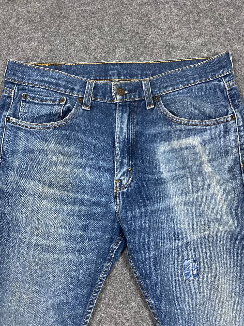 Levi's levis 505 distressed denim nice design Size US 35 - 7 Thumbnail