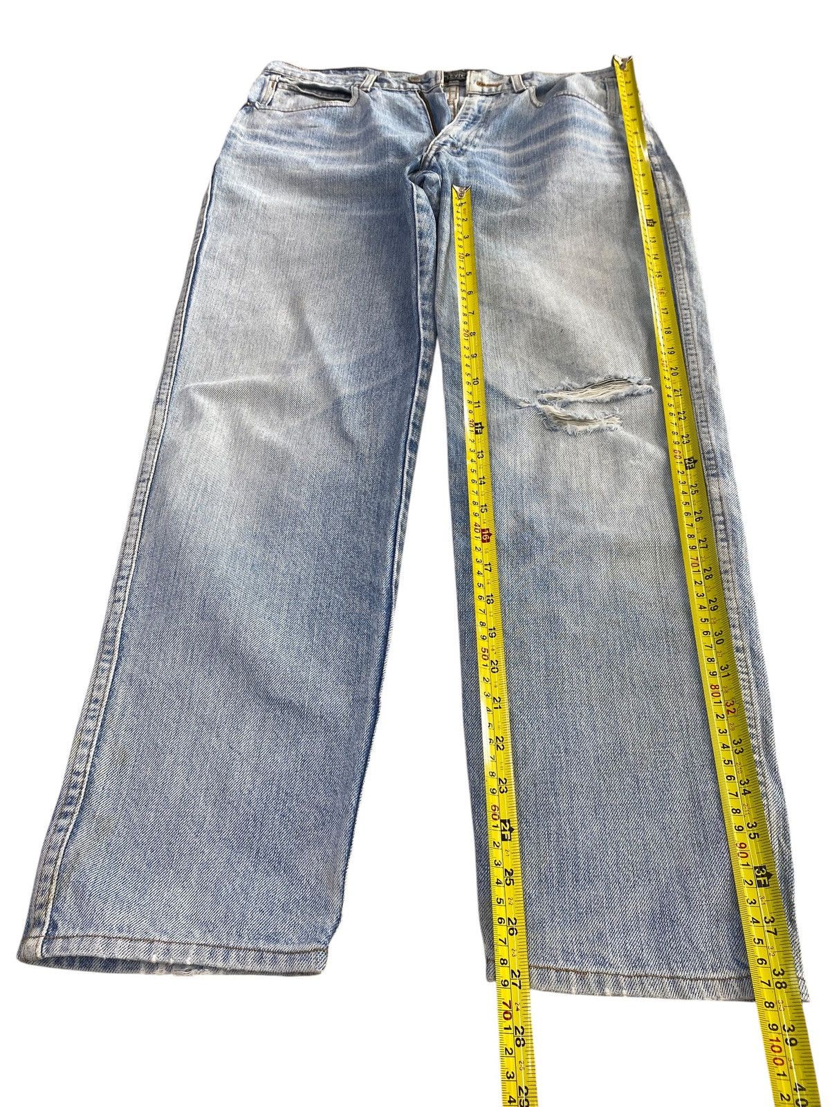 Levi's Levi’s Light Blue Wash Ripped Style Loose Jeans Size US 33 - 7 Thumbnail