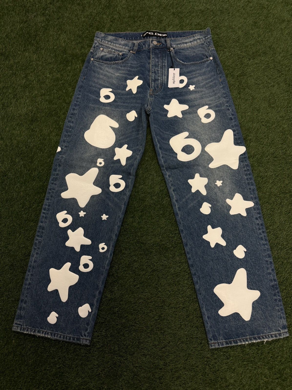 Sp5der Sp5der Worldwide Beluga Denim Jeans Size 32 (NEW) Size US 32 / EU 48 - 1 Thumbnail