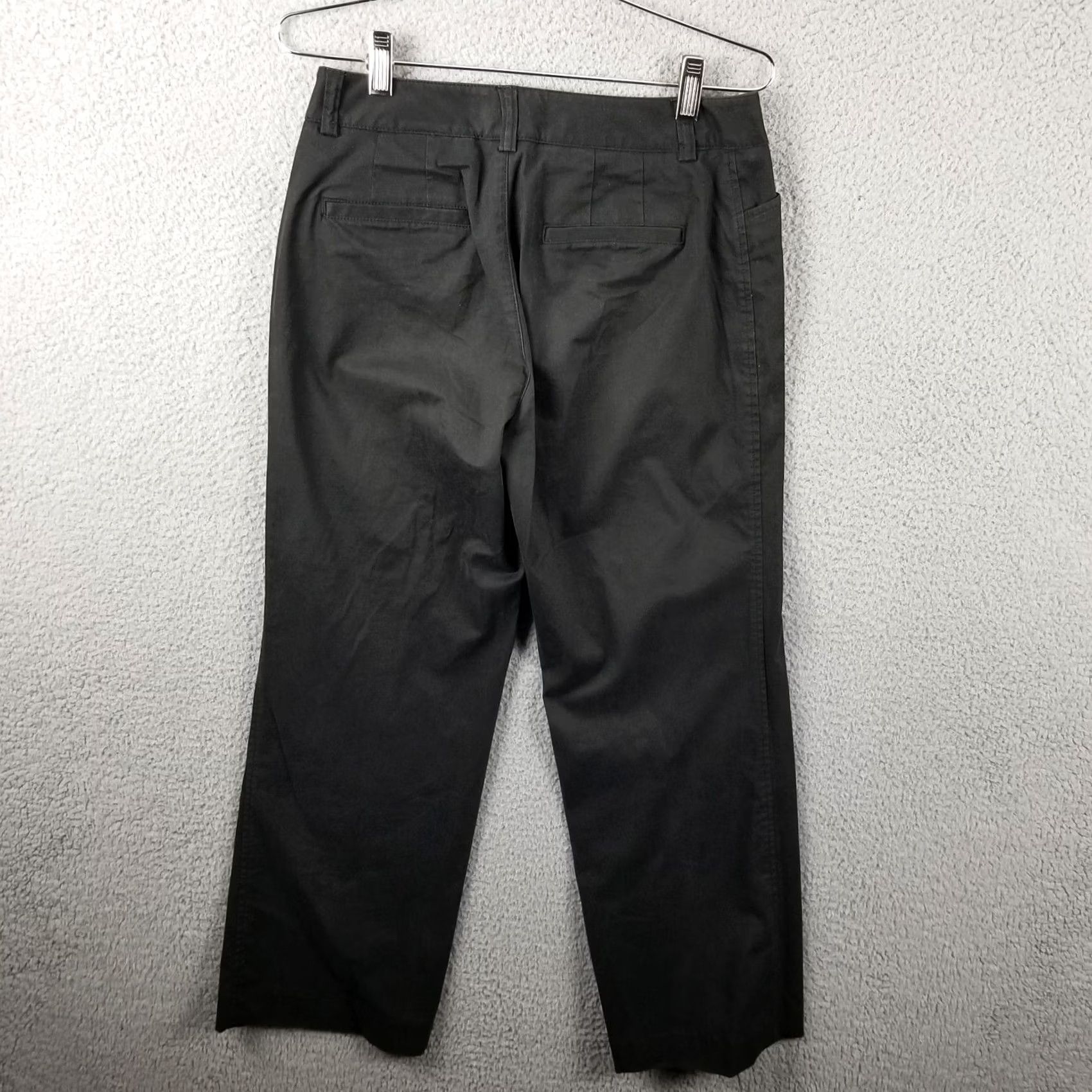 Eddie Bauer Eddie Bauer Pants Women 4 Mercer Fit Black Cropped Career Ankle 28X27 Jeans, Straight, Belt Loops, 98% Cotton 2% Elastane, Machine Washable Size 27" / US 4 / IT 40 - 6 Thumbnail