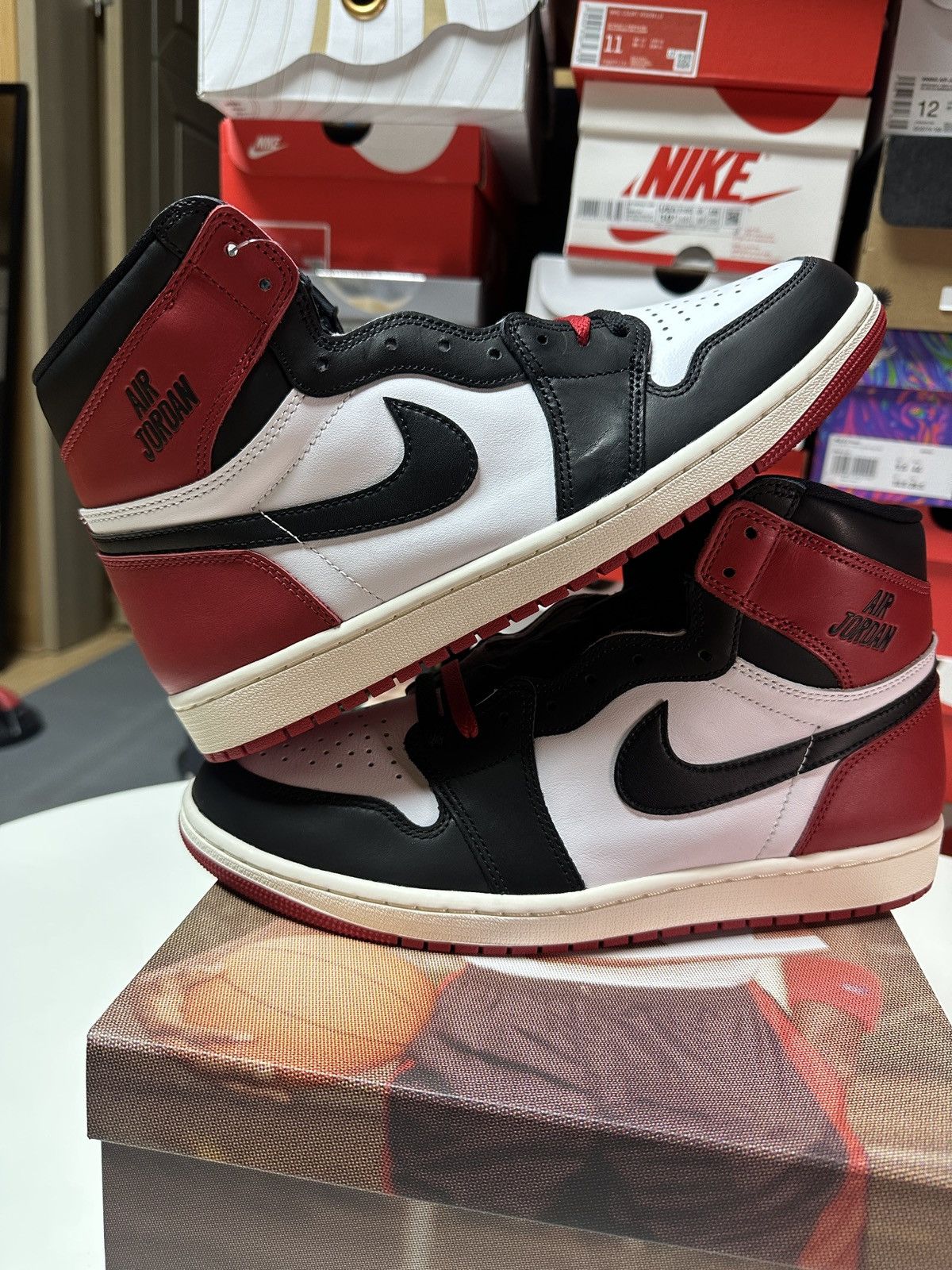 Jordan Brand × Nike Air Jordan 1 Retro OG High Black Toe Reimagined Size 11 Size US 11 / EU 44 - 2 Thumbnail