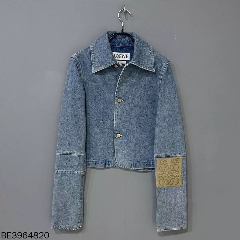 Loewe Loewe size 34 Leather logo wash jeans coat Size S / US 4 / IT 40 - 1 Thumbnail