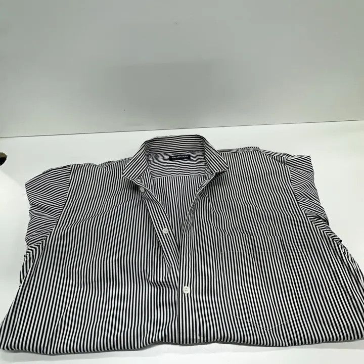 Balenciaga Balenciaga Balenciaga Striped Logo Long Sleeve Shirt -2507 Size US M / EU 48-50 / 2 - 6 Thumbnail