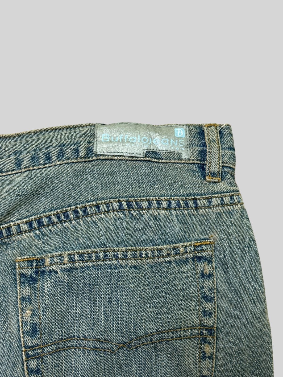 Hysteric Glamour × Japanese Brand Flared Distressed BUFFALO JEANS Trashed Embroidery Denim Size US 34 / EU 50 - 15 Thumbnail