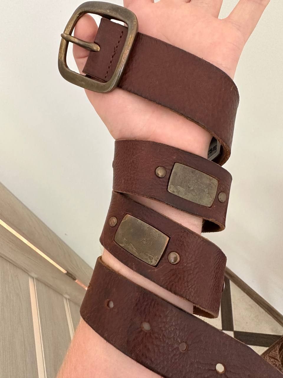 Diesel Vintage Diesel Leather Belt y2k Size ONE SIZE - 3 Thumbnail