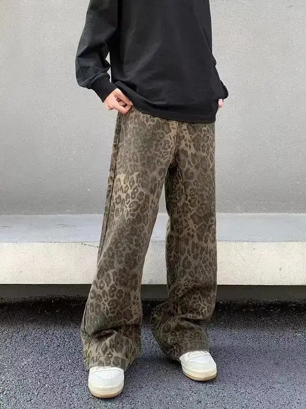 VIBE Vintage Brown Leopard Print Straight Leg Micro Jeans Size US 32 / EU 48 - 7 Thumbnail