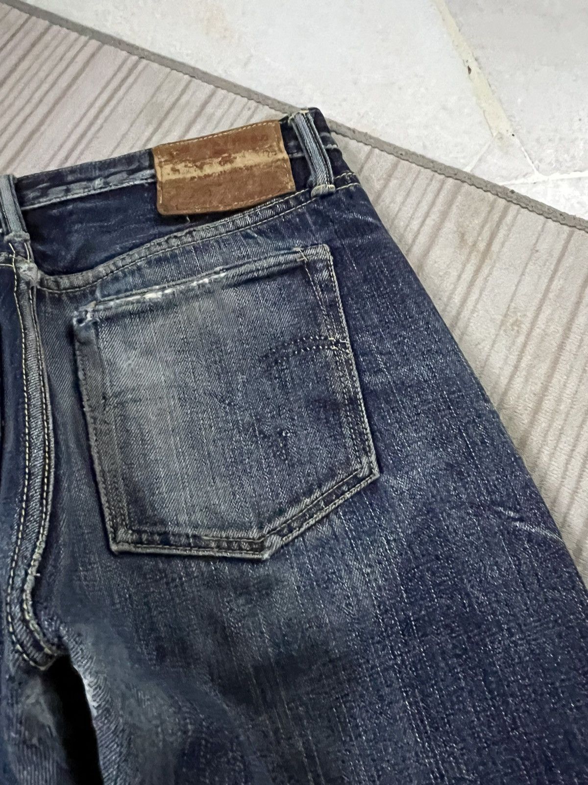 Japanese Brand × The Flat Head × Vintage VINTAGE THE FLAT HEAD DISTRESSED SELVEDGE JEANS Size US 29 - 19 Thumbnail