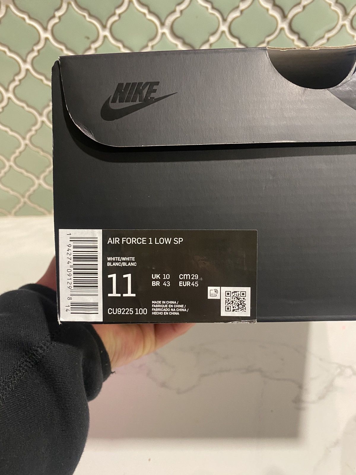 Nike × Supreme Nike Air Force 1 low supreme white Size US 11 / EU 44 - 8 Thumbnail