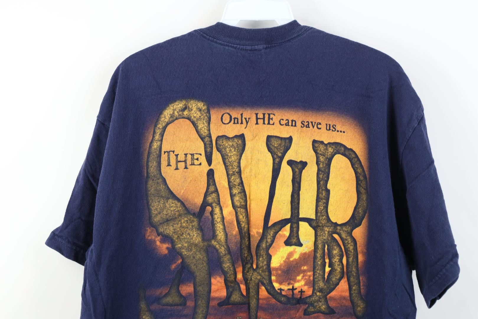 Vintage Vintage 90s Christianity Three Nails A Sin Jesus T-Shirt Size US L / EU 52-54 / 3 - 12 Thumbnail