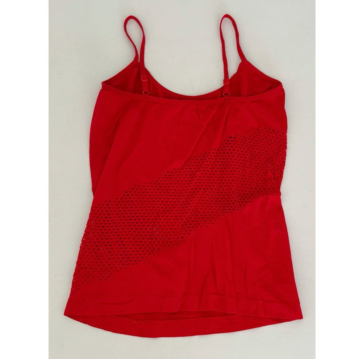 Velvet Red Hollow-Out Mesh Cami Camisole Tank Top Shirt Size S ❤️ Size S / US 4 / IT 40 - 3 Thumbnail