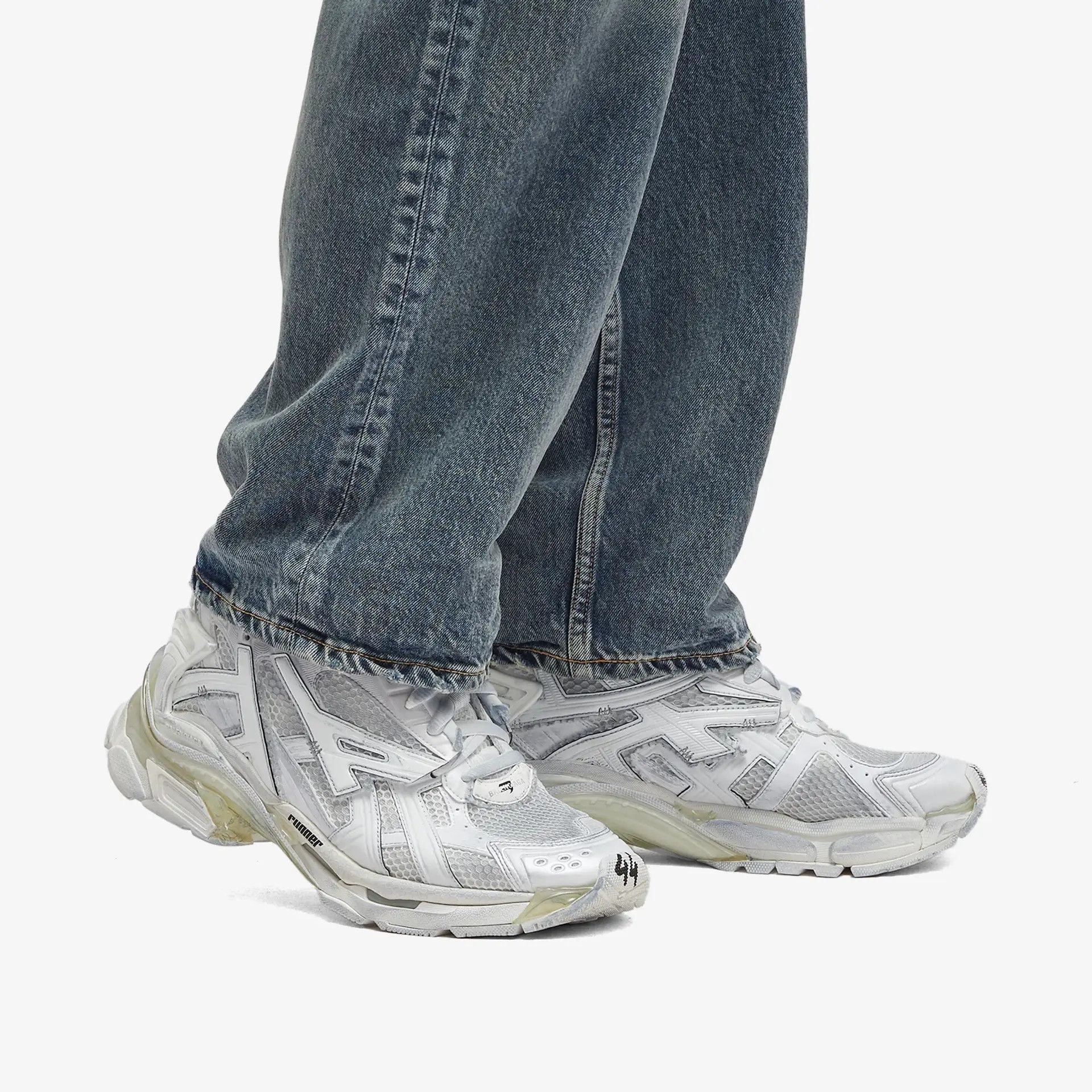 Balenciaga o1mt1gz0924 Runner Sneaker in White Size US 12 / EU 45 - 5 Thumbnail