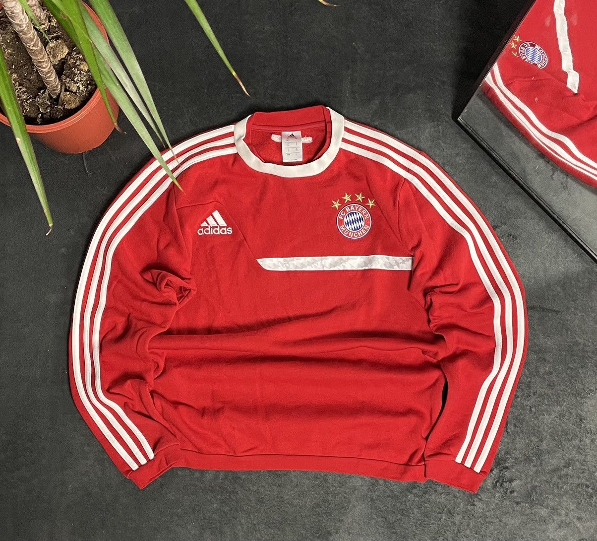 Vintage 1990s Blue Red Bayern Munich Adidas Football Fleece XXL