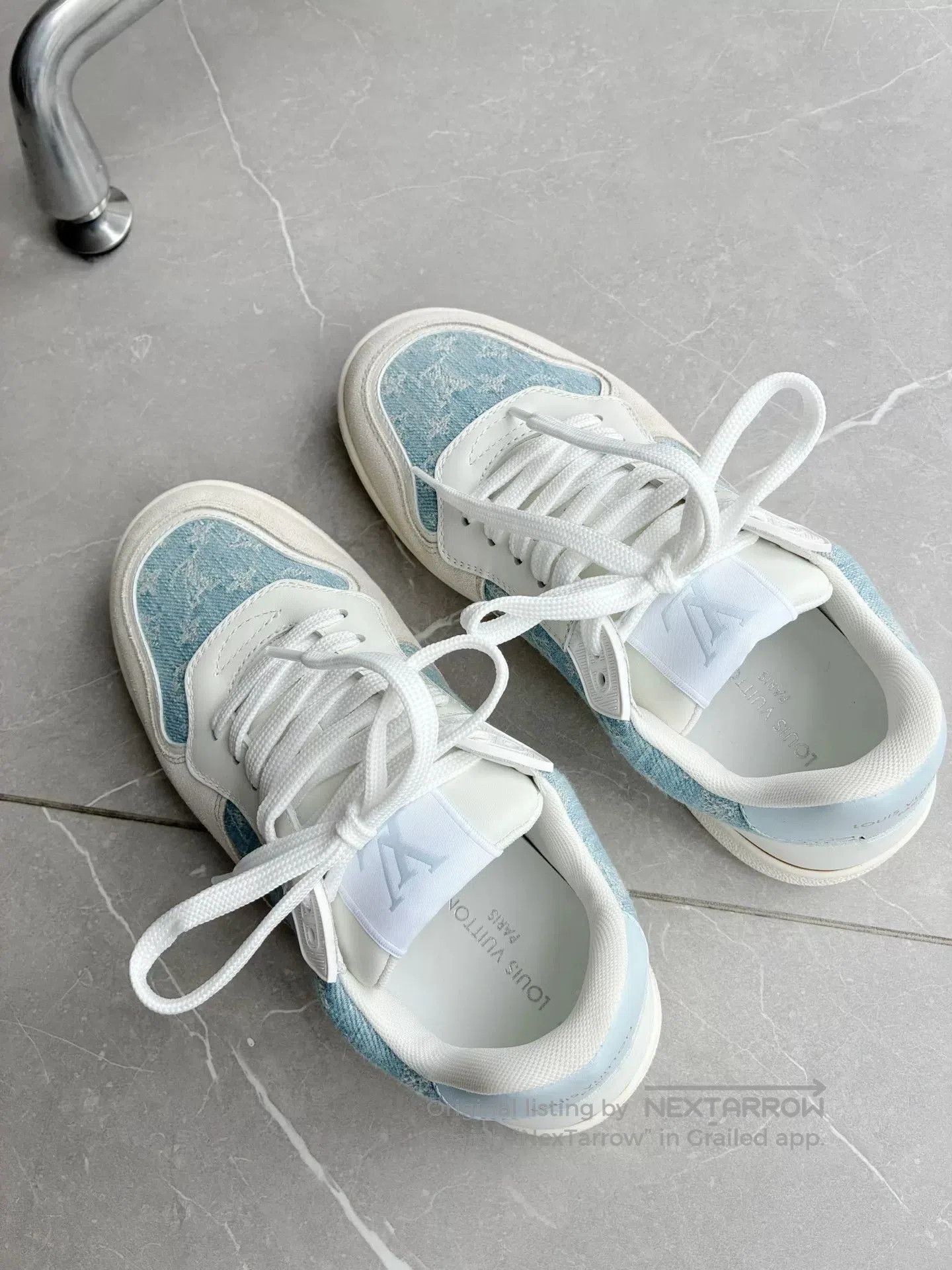 Louis Vuitton Louis Vuitton Stadium Denim Sneakers. Size US 5.5 / IT 35.5 - 4 Thumbnail