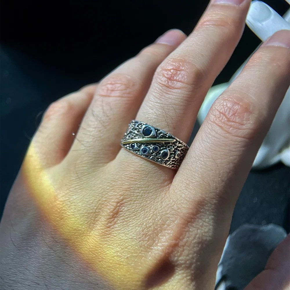 Vintage Retro Shower Stars Ring Size ONE SIZE - 1 Thumbnail