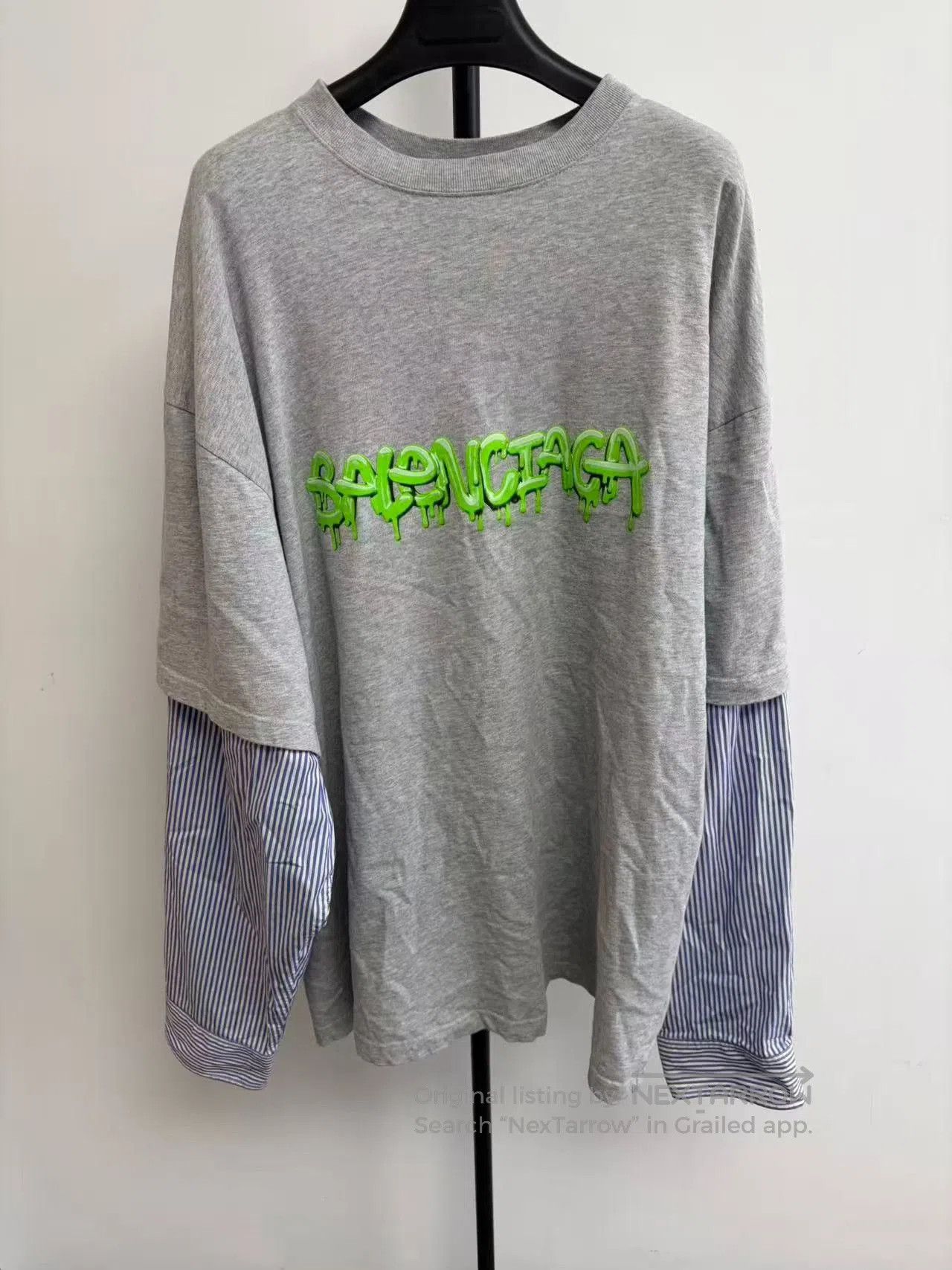 Balenciaga Balenciaga Letter Stripe Crewneck T-Shirt. Size US S / EU 44-46 / 1 - 1 Thumbnail