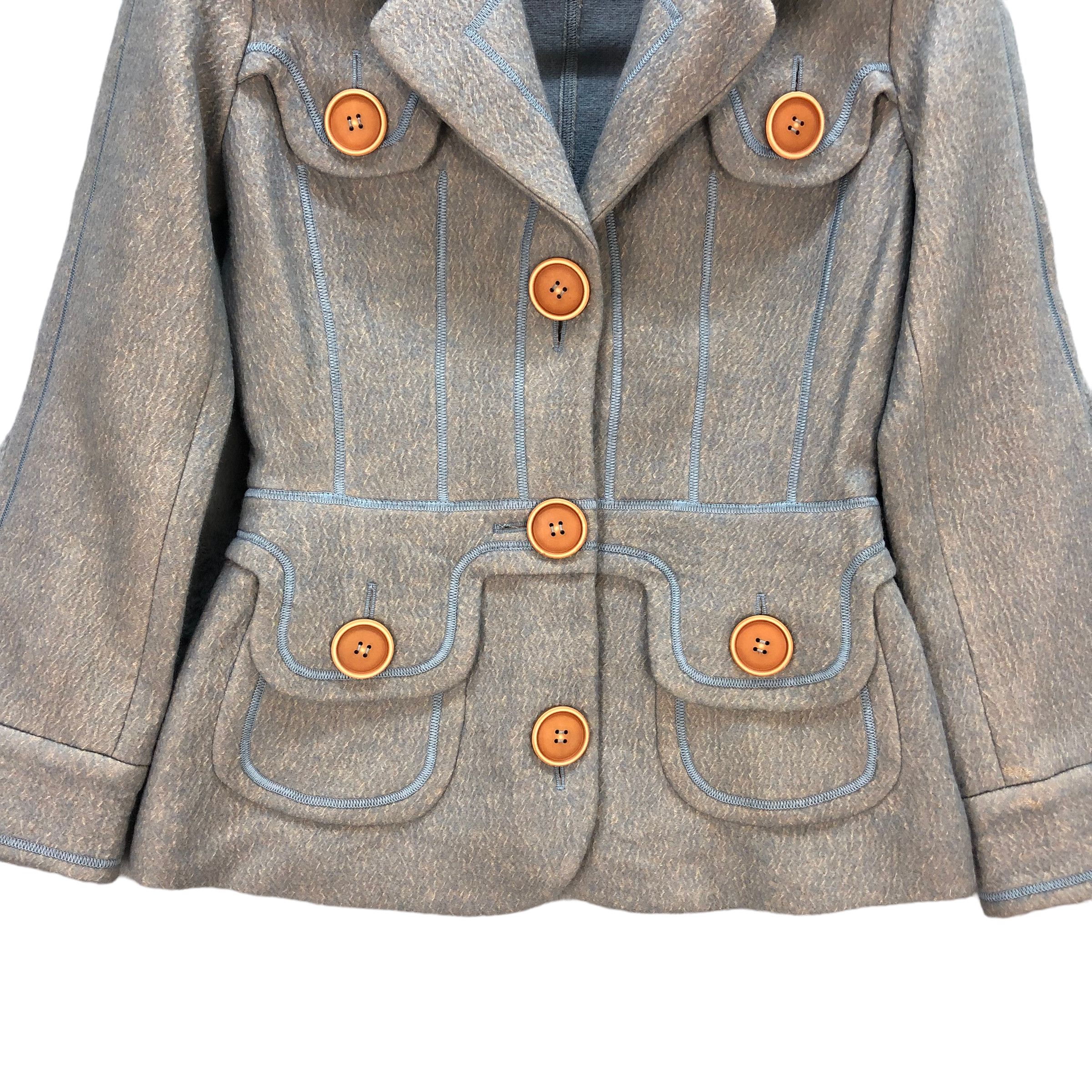 Japanese Brand TOMASO STEFANELLI LANA WOOL COAT #7365-134 Size S / US 4 / IT 40 - 3 Thumbnail