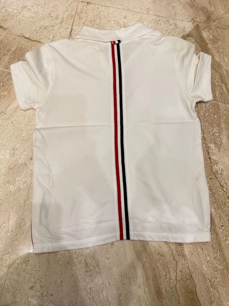 Thom Browne Thom Browne White short-sleeved polo shirt Size XS / US 0-2 / IT 36-38 - 2 Thumbnail